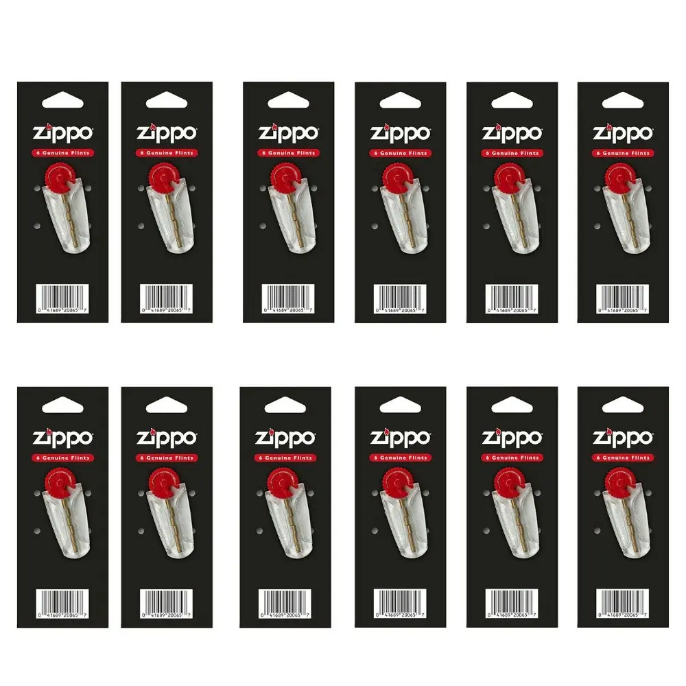 Zippo Lighter Flint Replacement Pack of 12 | Total 72 x Flints - Sports & Outdoor