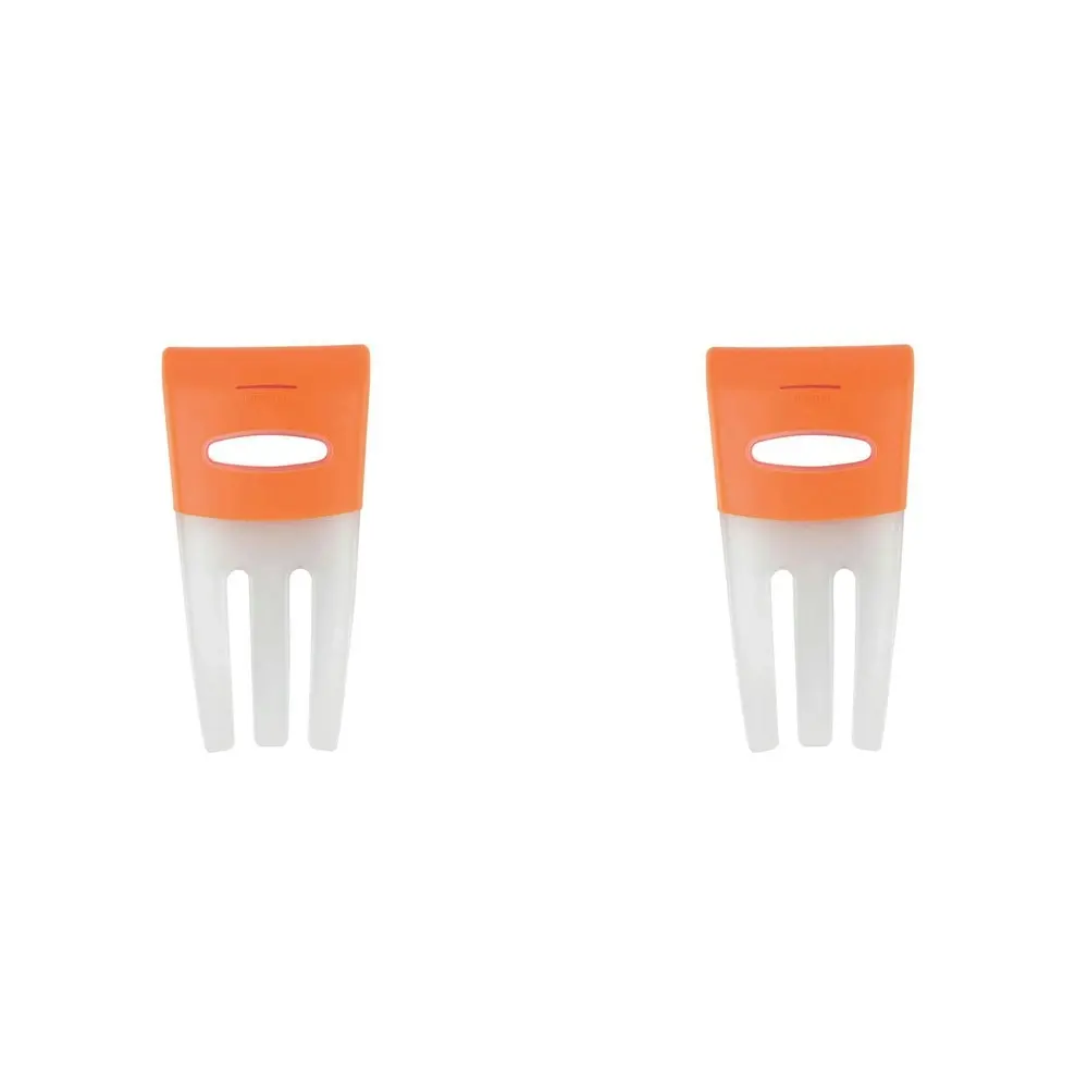 2x Dexas 26.5cm Silicone Salad Hands Fruit/Veggie Mixer Kitchen Utensil Orange - Home & Garden
