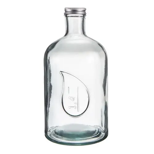 Ladelle Eco Recycled Rustico 1400ml Storage Glass Bottle Container w/ Lid Clear - Home & Garden