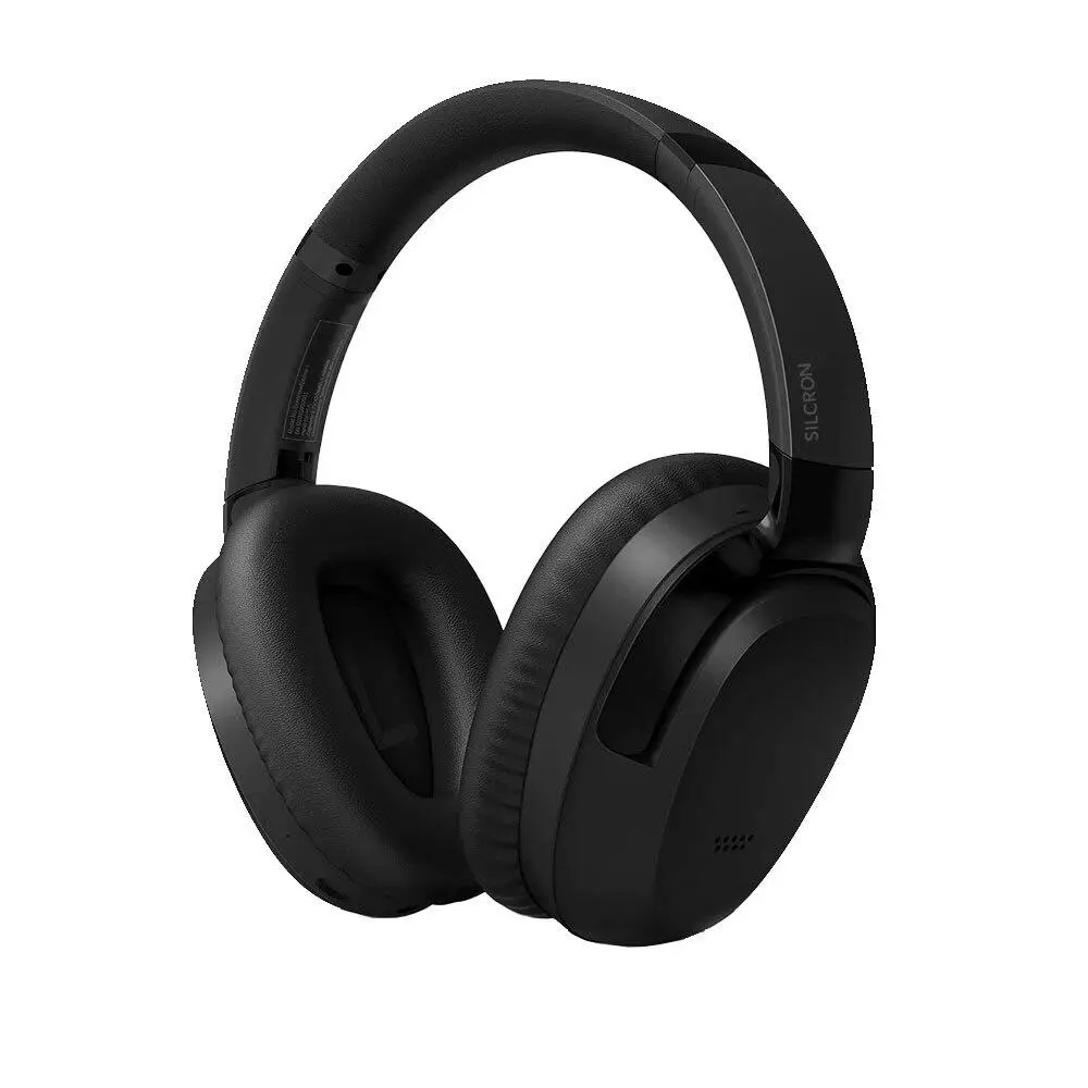 Silcron Active Noise Cancelling Bluetooth Headphones With 40H Playtime Black - Electronics