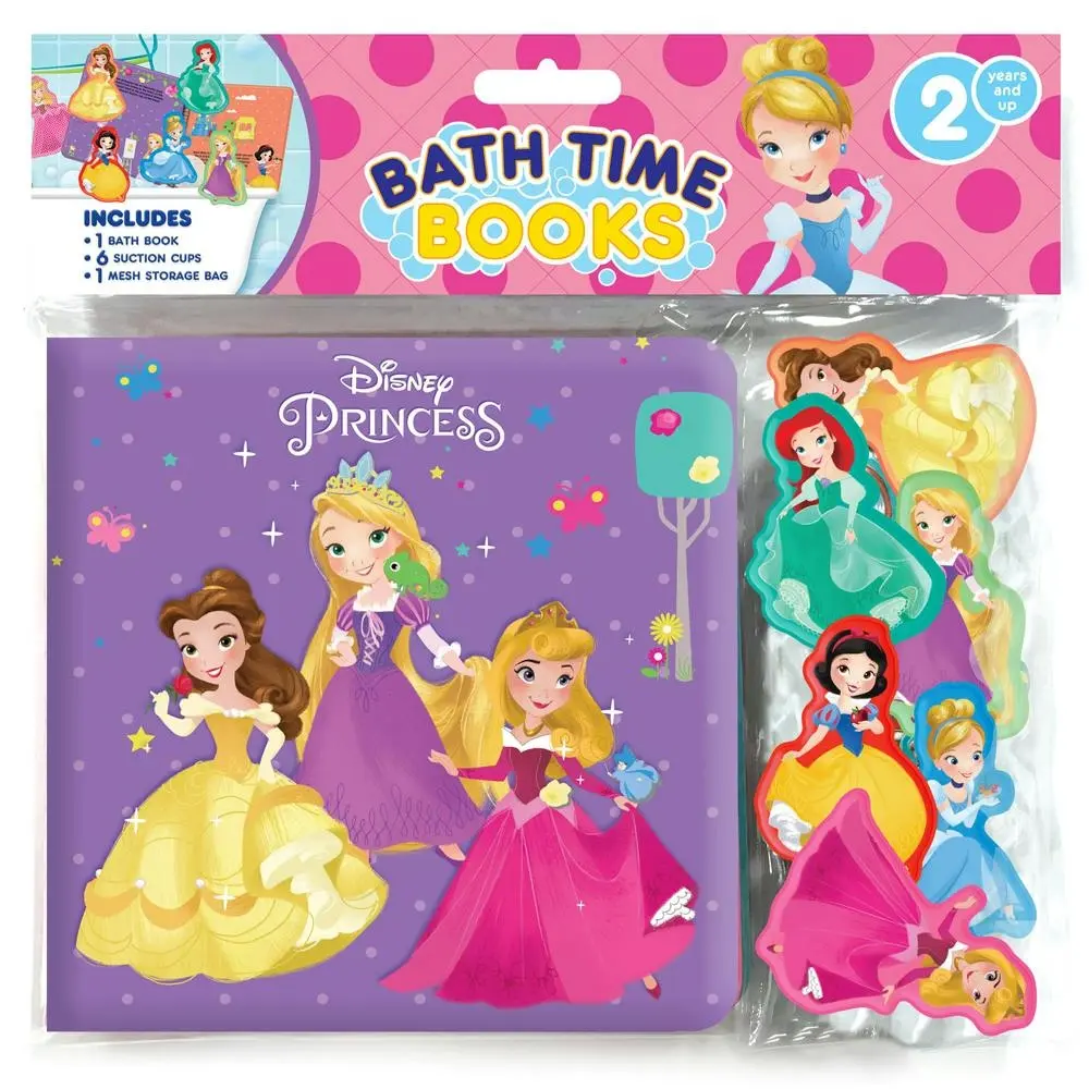 Disney Princess Kids/Child Waterproof Bathtime Books w/ Figures/Eva Bag 3y+ - Entertainment
