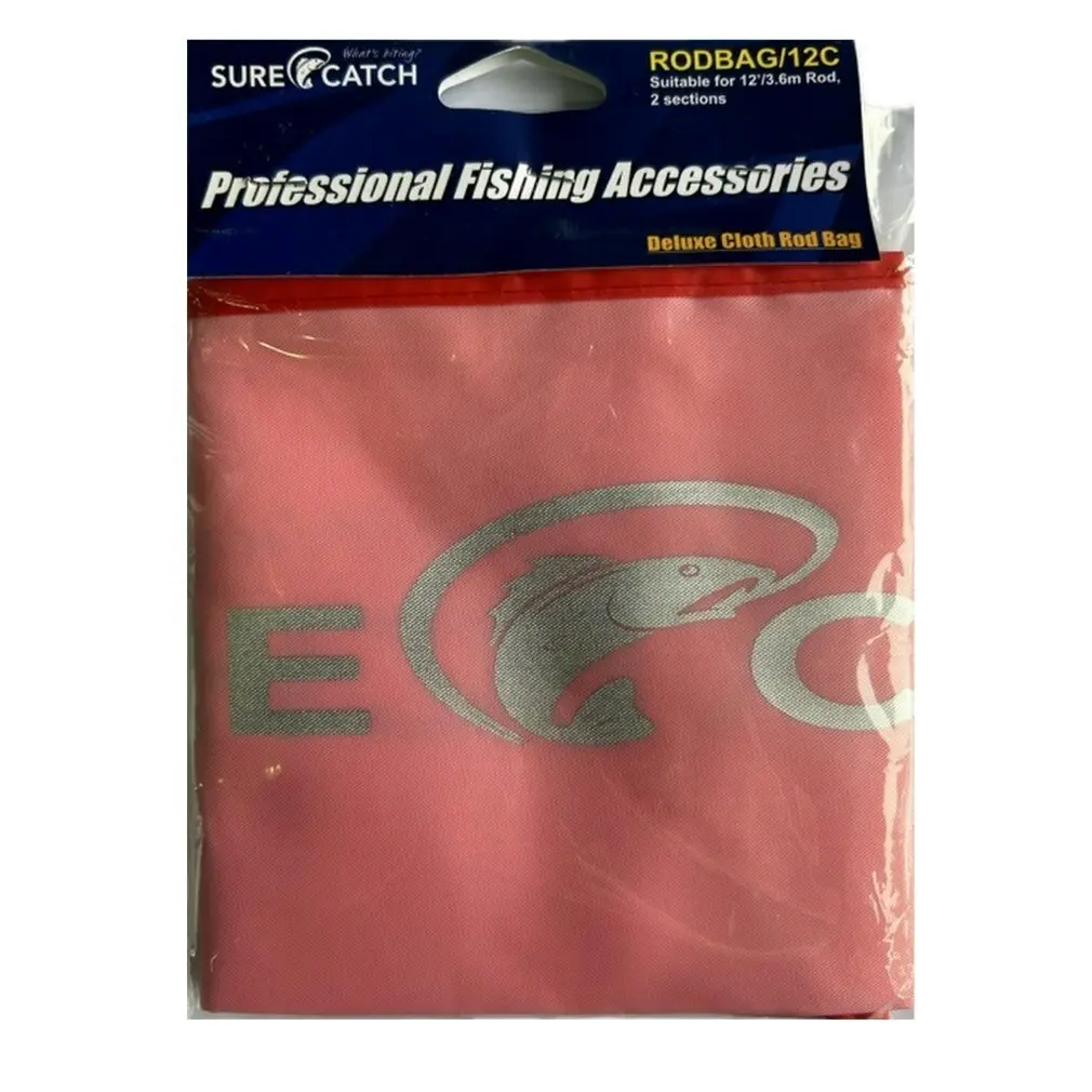Pink 1970mm Deluxe Fishing Rod Bag to Suit 2 Piece 12ft Rod - Sports & Outdoor
