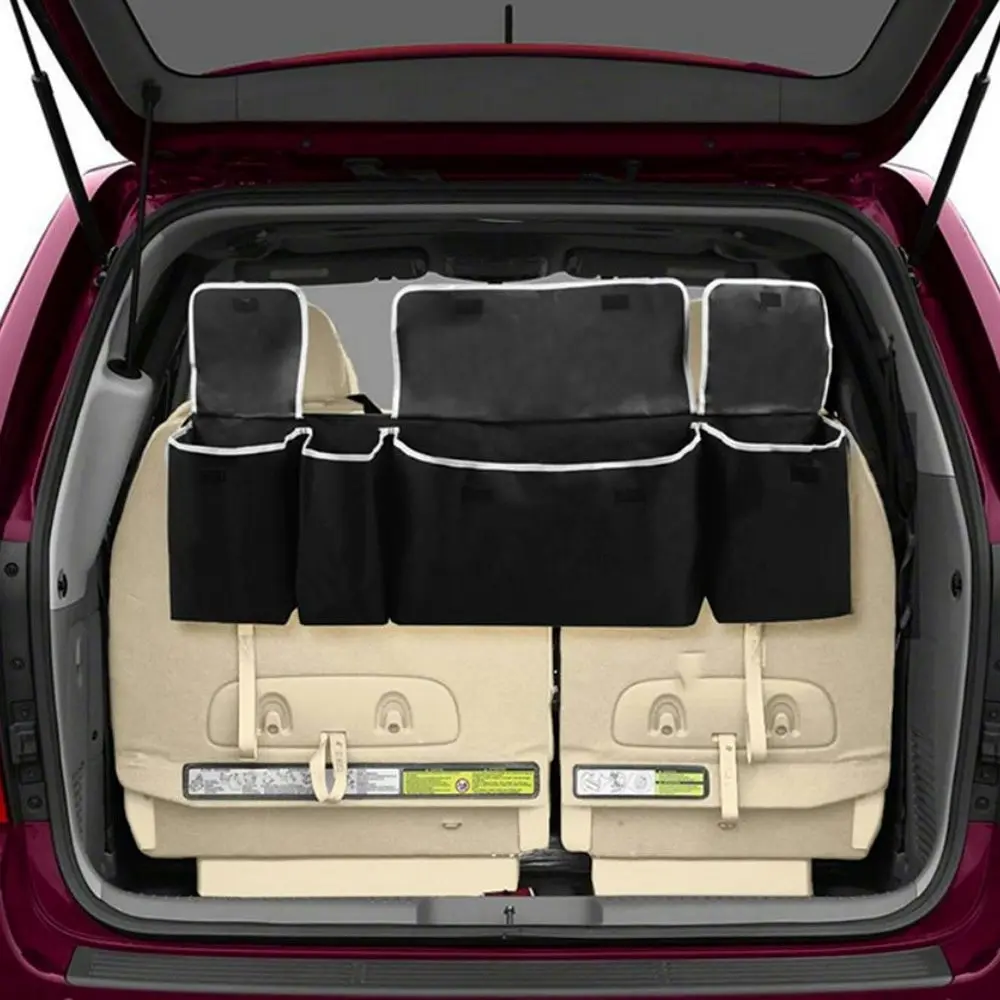 Adjustable Car Trunk Organizer Backseat Bag Capacity Car Seat Back Organizers - Automotive