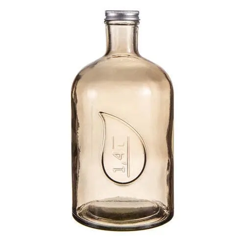Ladelle Eco Recycled Rustico 1400ml Storage Glass Bottle Container w/ Lid Smoke - Home & Garden