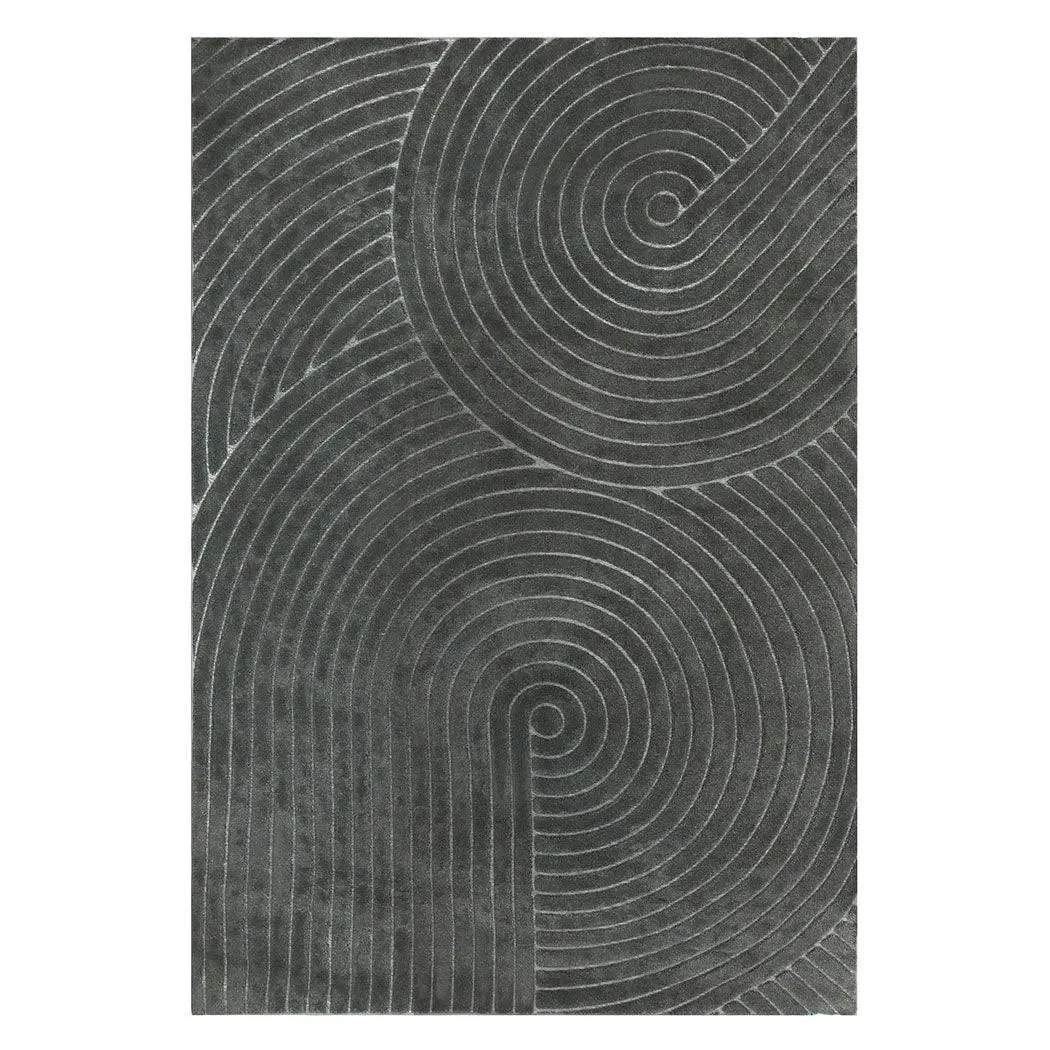 Marlow Floor Rug Soft Polyester Carpet Non Slip Plush Shaggy Rugs Geometric - Hardware