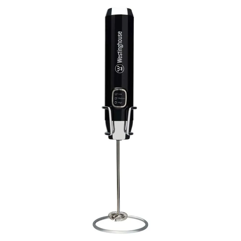 Westinghouse Cordless Handheld Electric Milk Frother Kitchen Gadget Black - Home & Garden