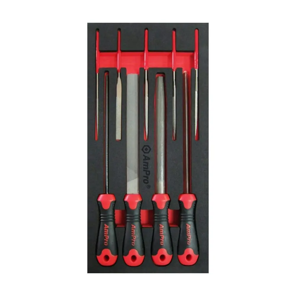 9pc Ampro Heavy Duty Flat/Round/Square File & Needle Tool Kit Set TS28409 - Hardware