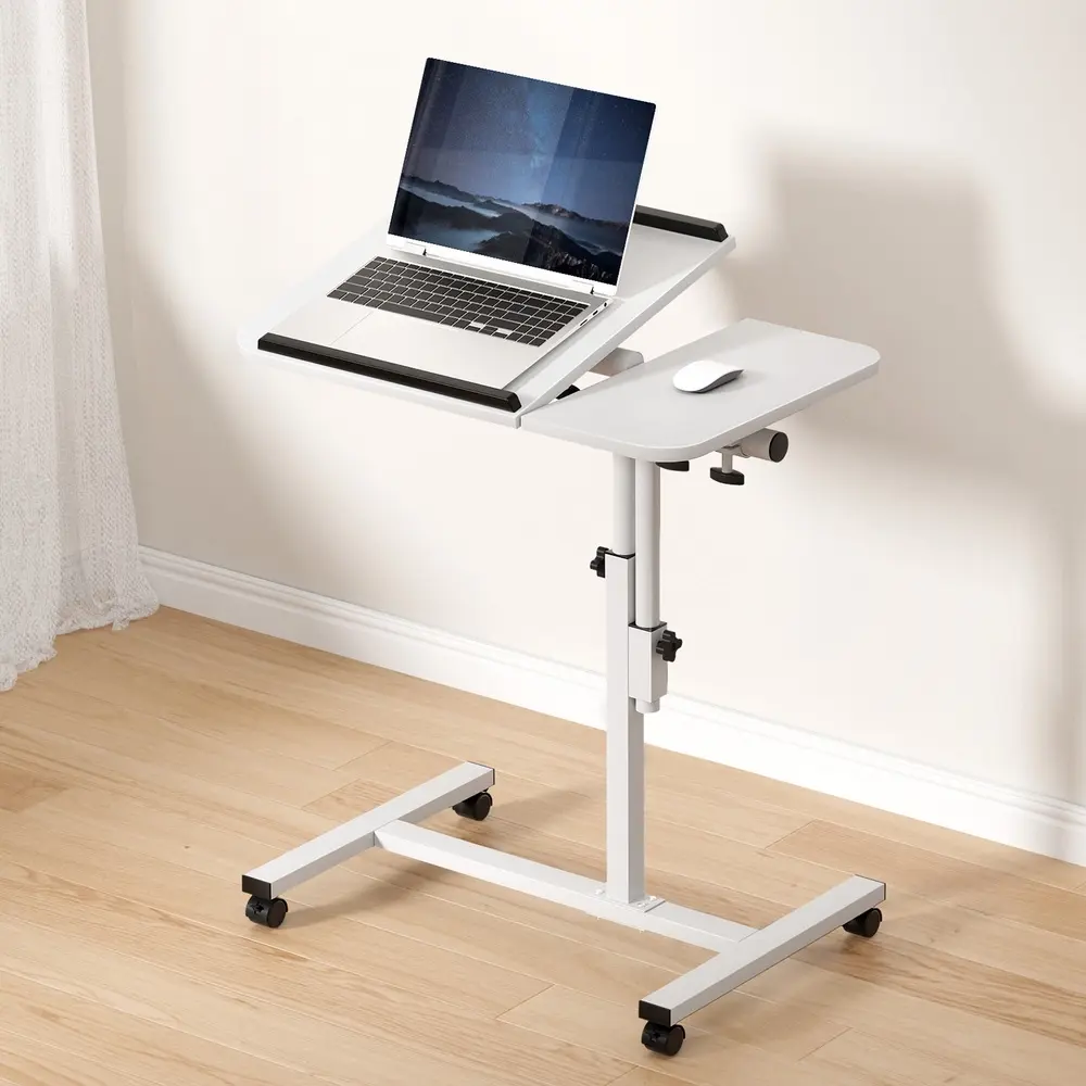 Artiss Laptop Desk Table Fan Cooling White 60CM -L2-WH