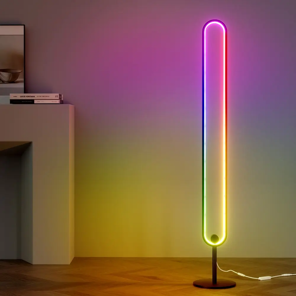 Artiss RGB LED Floor Lamp Remote Control Corner Light Stand Gaming Room 118CM - Home & Garden