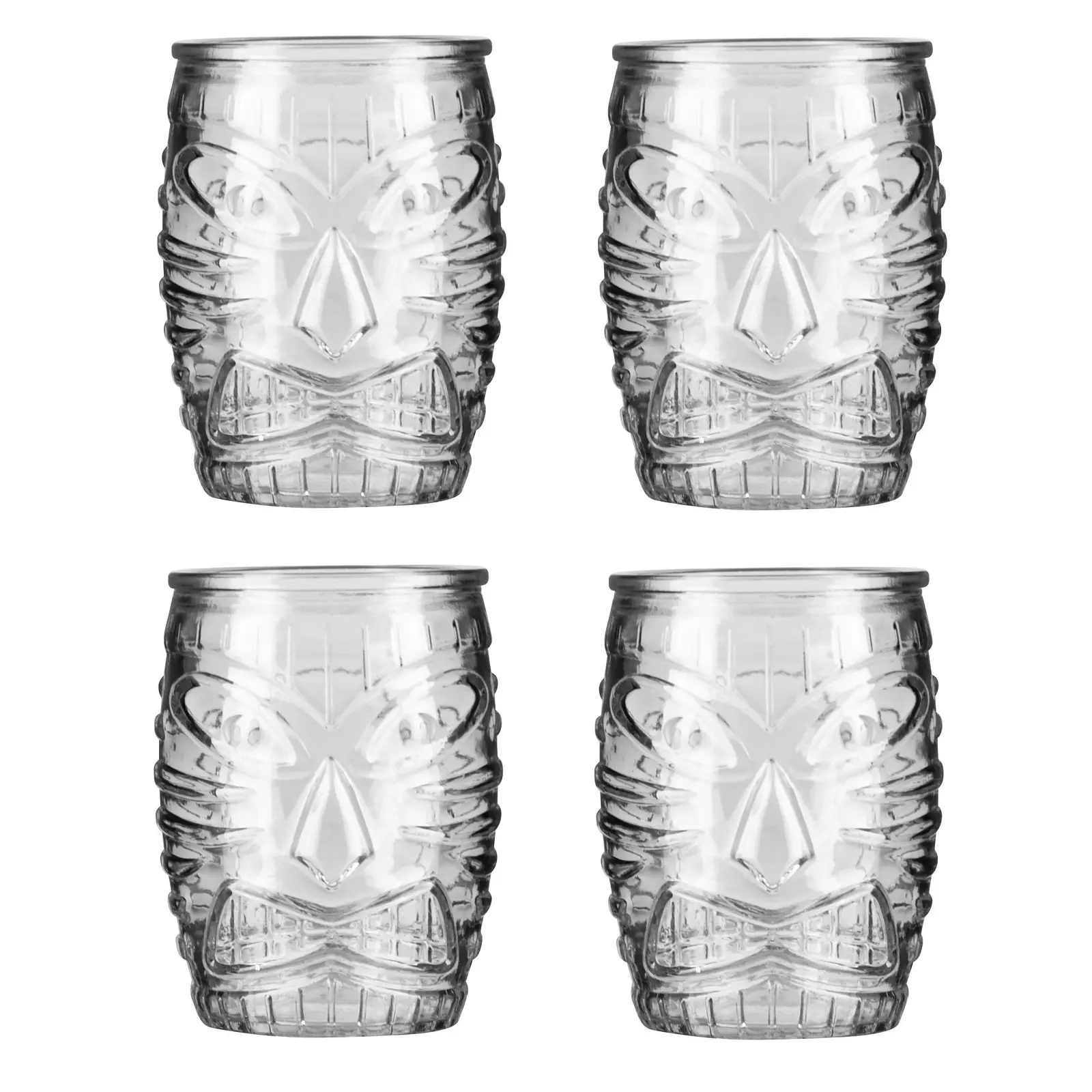 LIBBEY TIKI DOUBLE OLD FASHIONED GLASS 470ml - Set of 4