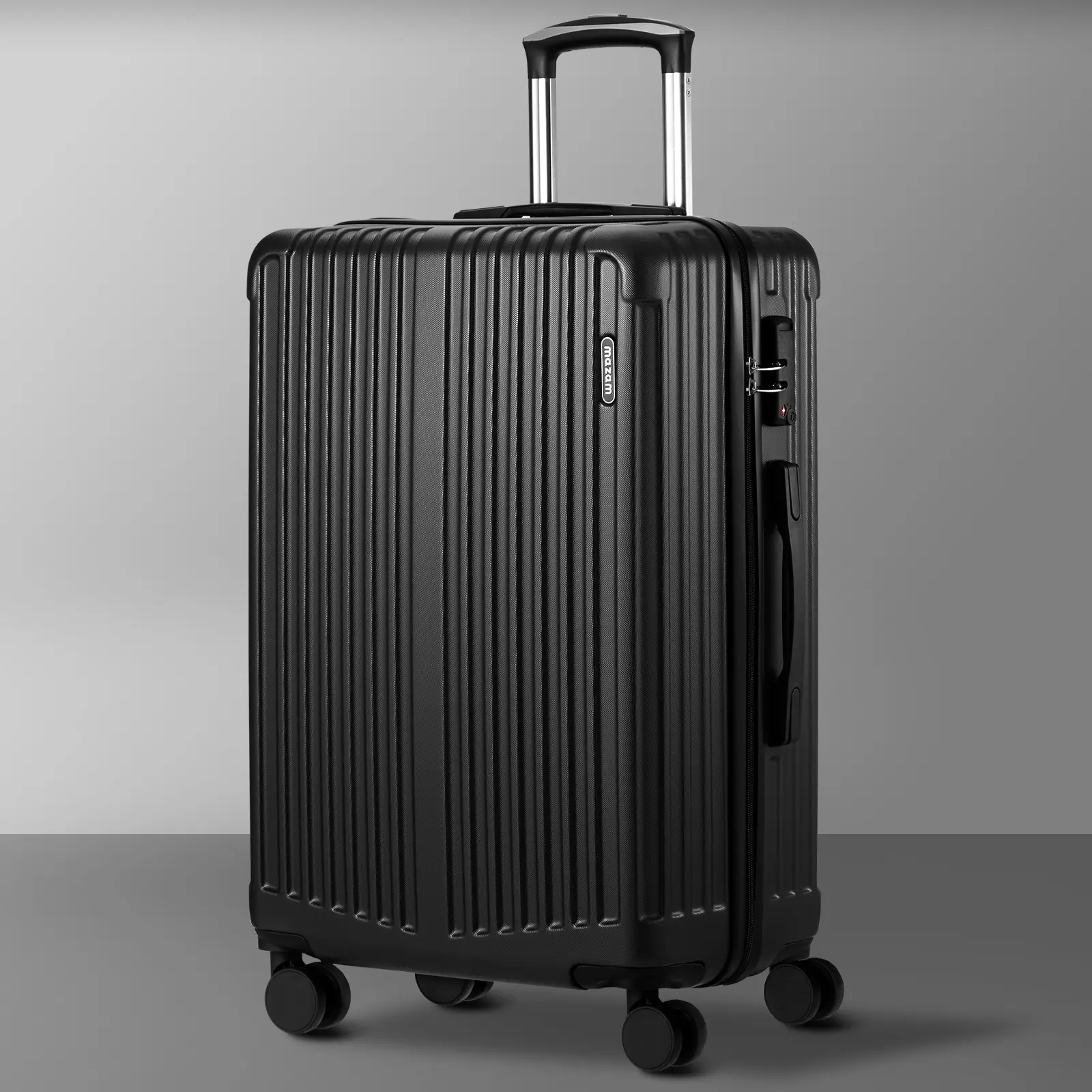 Mazam 28" Luggage Suitcase Trolley Set Travel TSA Lock Storage ABS Case Black - Fashion