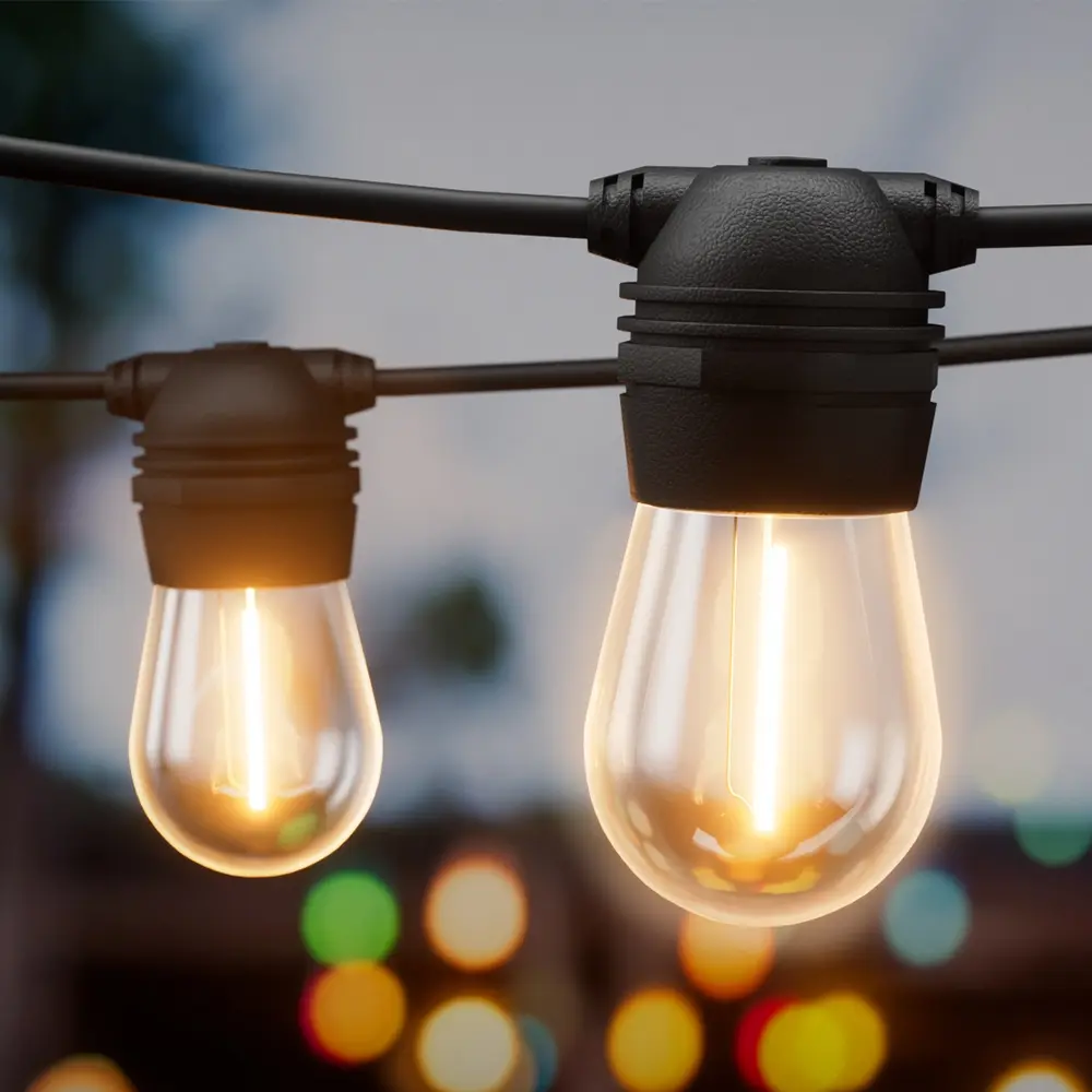 17m Solar Festoon Lights Outdoor LED String Light Christmas Party Decor 2pcs - Home & Garden