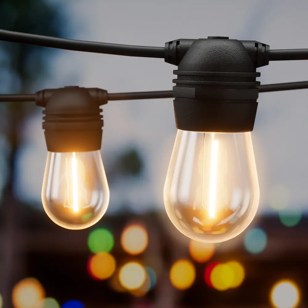23m Solar Festoon Lights Outdoor LED String Light Christmas Party Decorations - Home & Garden