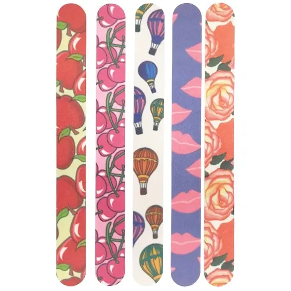 Sofeel Nail Files Assorted Patterns Straight 1.9 x 17.8cm 50 Pack - Beauty