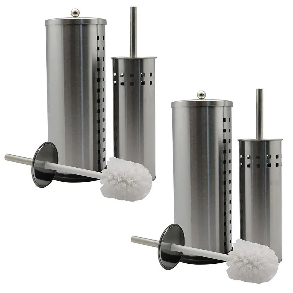 6pc Boxsweden Bathroom/Toilet Roll/Brush Stainless Steel Holder Home/Office Set - Home & Garden
