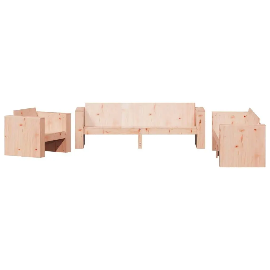 2 Piece Garden Lounge Set Solid Wood Douglas 3216904 - Furniture