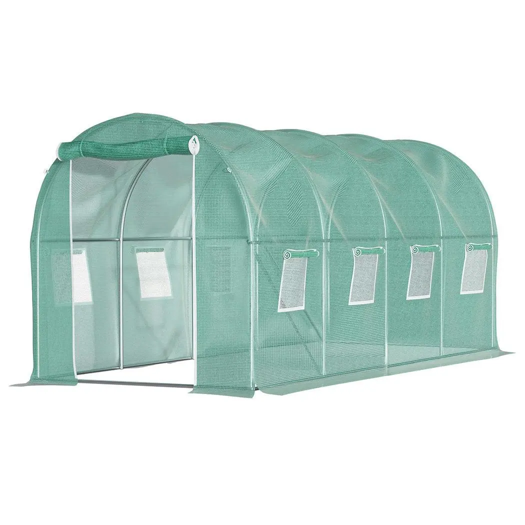 Lambu Greenhouse Walk-In Green House Shed Storage Hoop Tunnel Polytunnel PE 4m