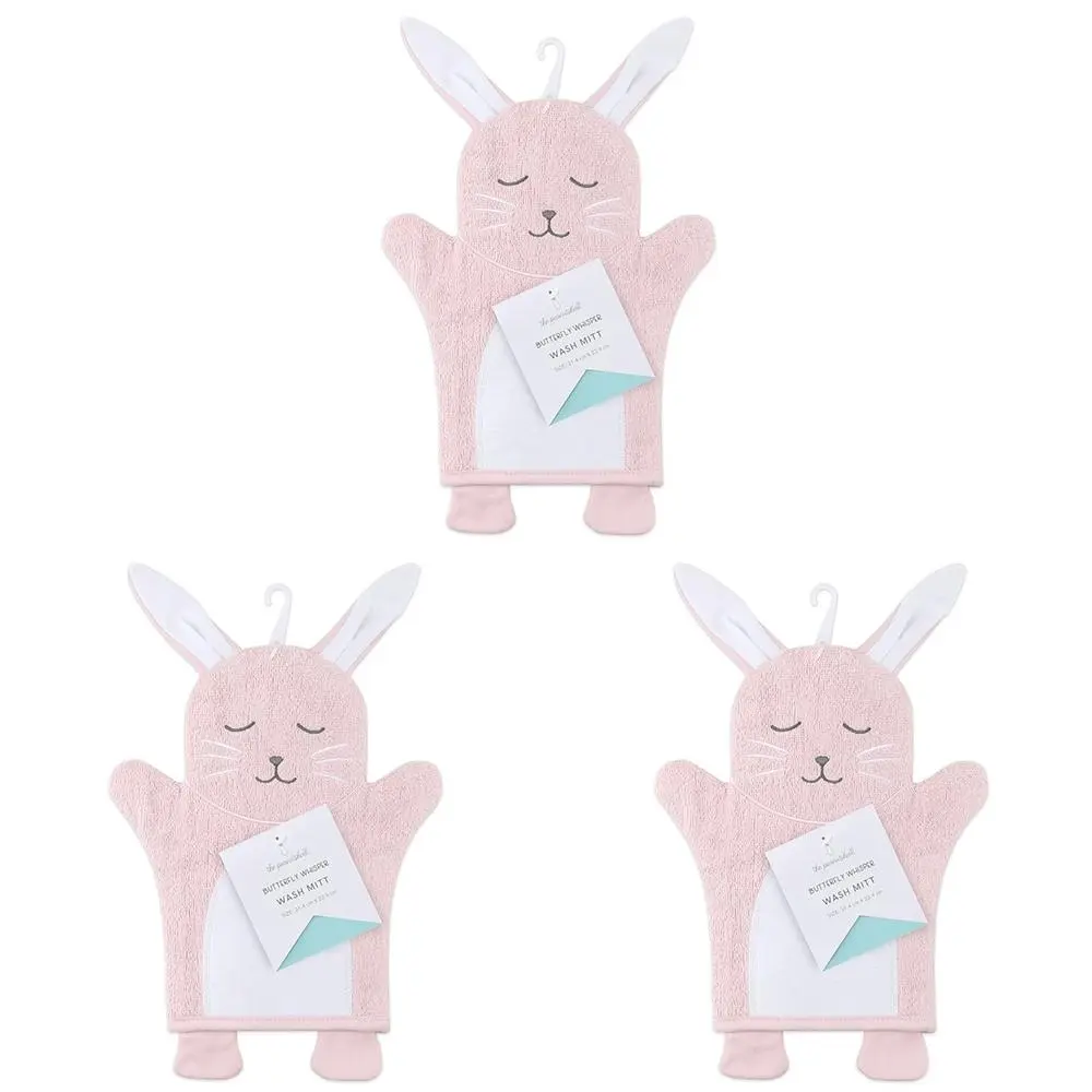 3x The Peanutshell Butterfly Whisper Bunny Bath Washing Mitt Baby Nursery Decor