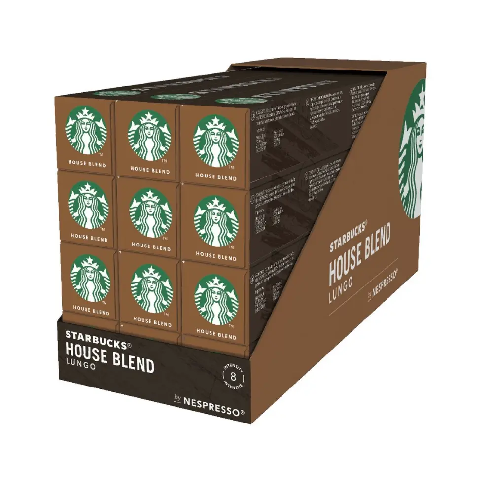 Starbucks Multipack House Blend Lungo Medium Roast Coffee Pods Capsules x 120 - Groceries