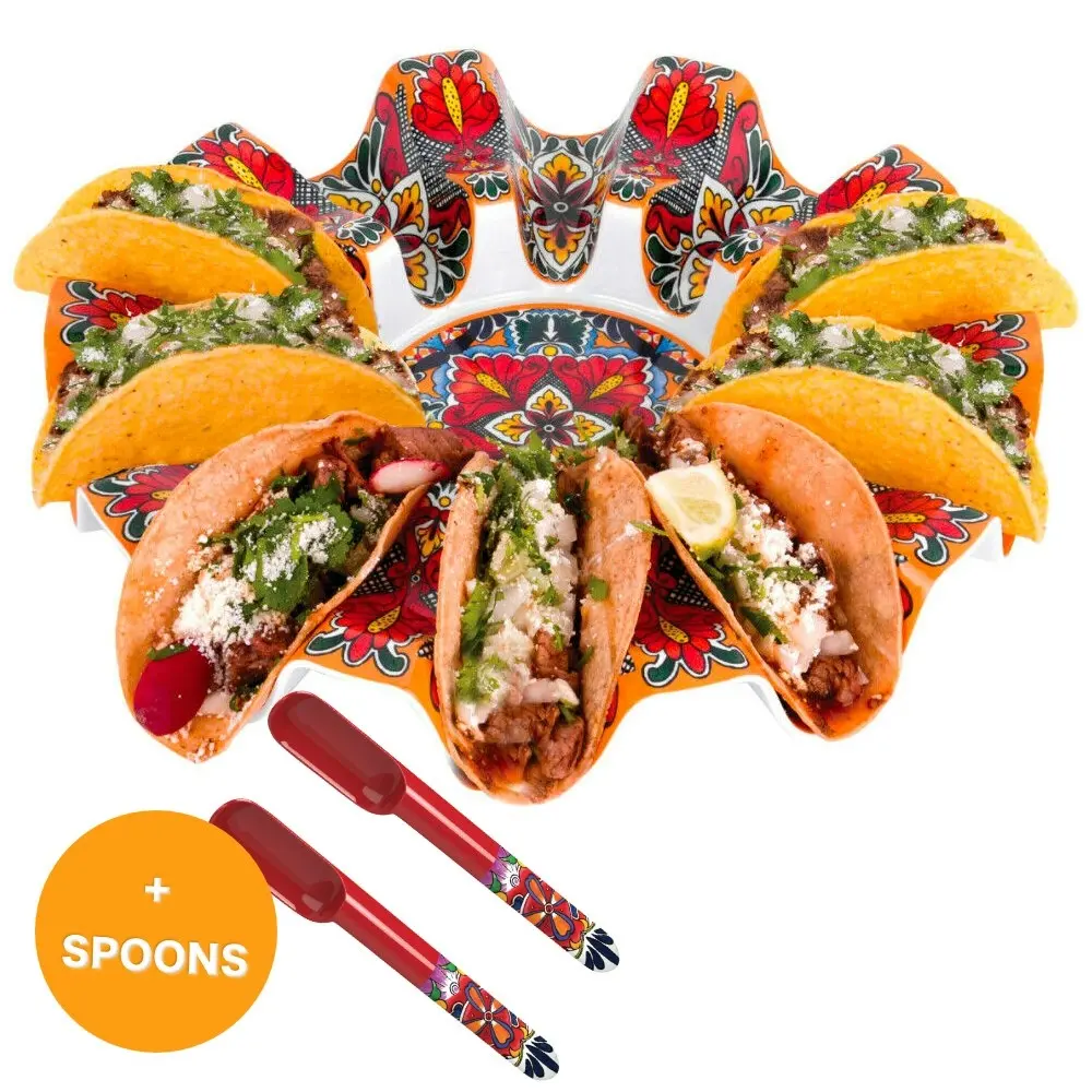 Prepara Taco Carousel Holder Stand & Taco Spoon Set of 2 - Home & Garden