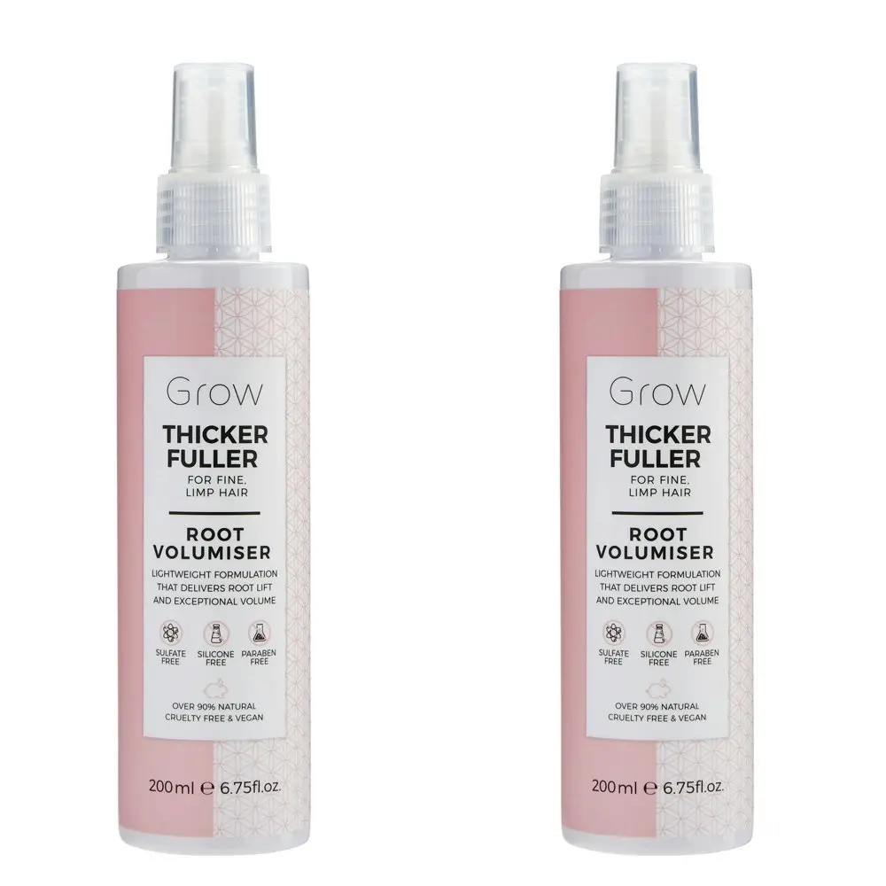 2x Grow Thicker Fuller Root Volumiser Spray Hair Care/Styling f/Fine/Limp Strand - Beauty
