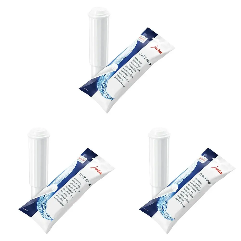 3x Jura Claris White Advanced Cleaning Water Filter Cartridge For Coffee Machine - Home & Garden