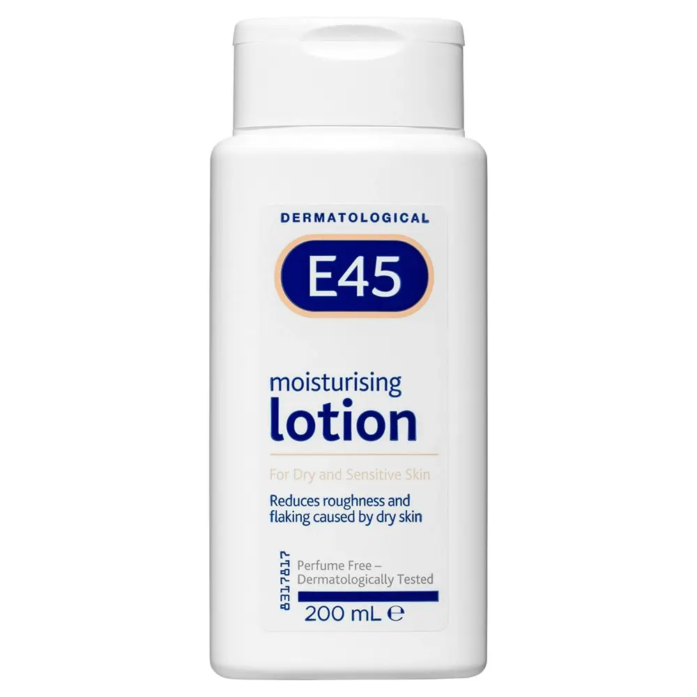 E45 Moisturising Lotion 200ml Care f/ Dry/Sensitive Skin Body/Face/Hands - Beauty
