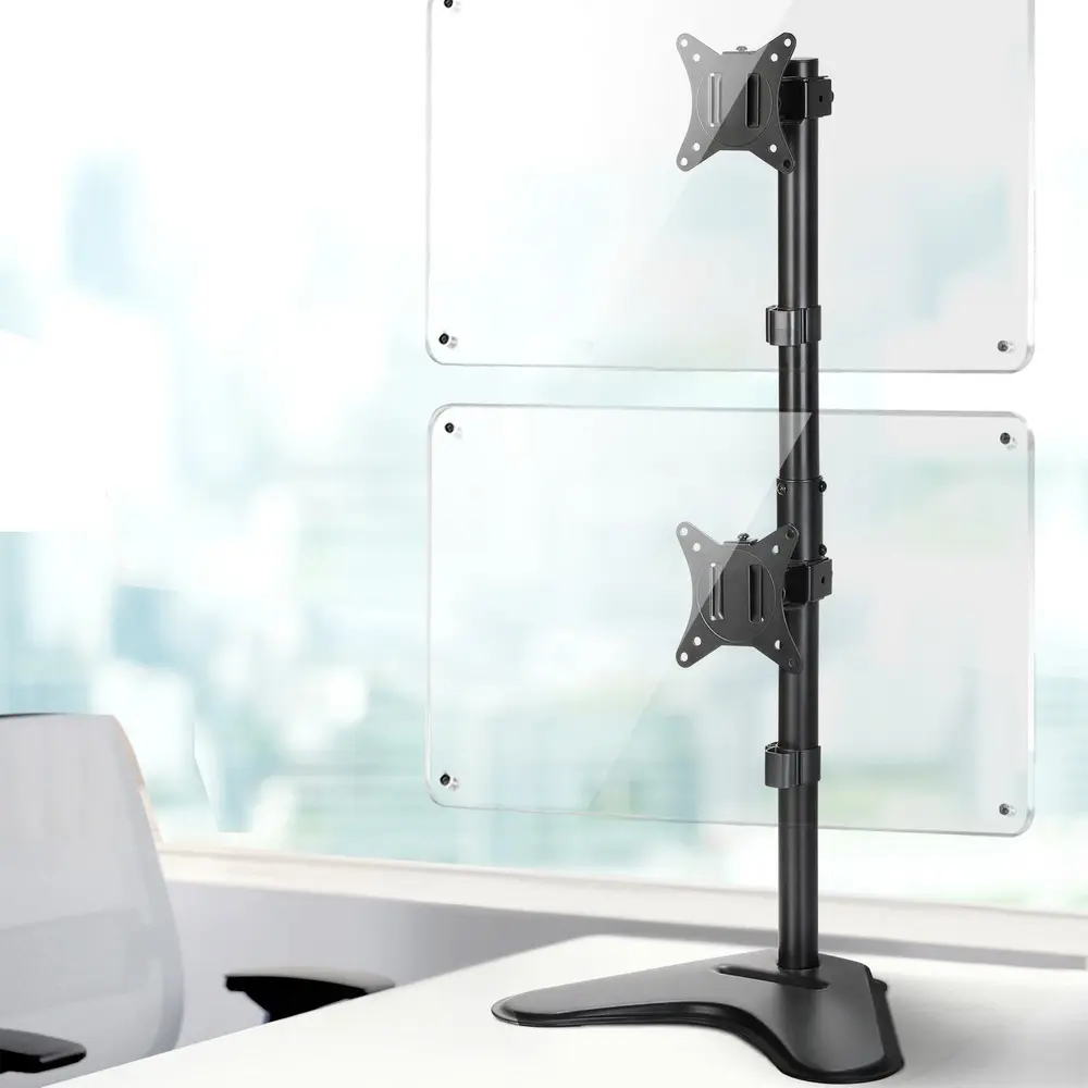 Artiss Monitor Arm Stand Dual Mount HD LED TV Bracket Holder Freestanding - Electronics
