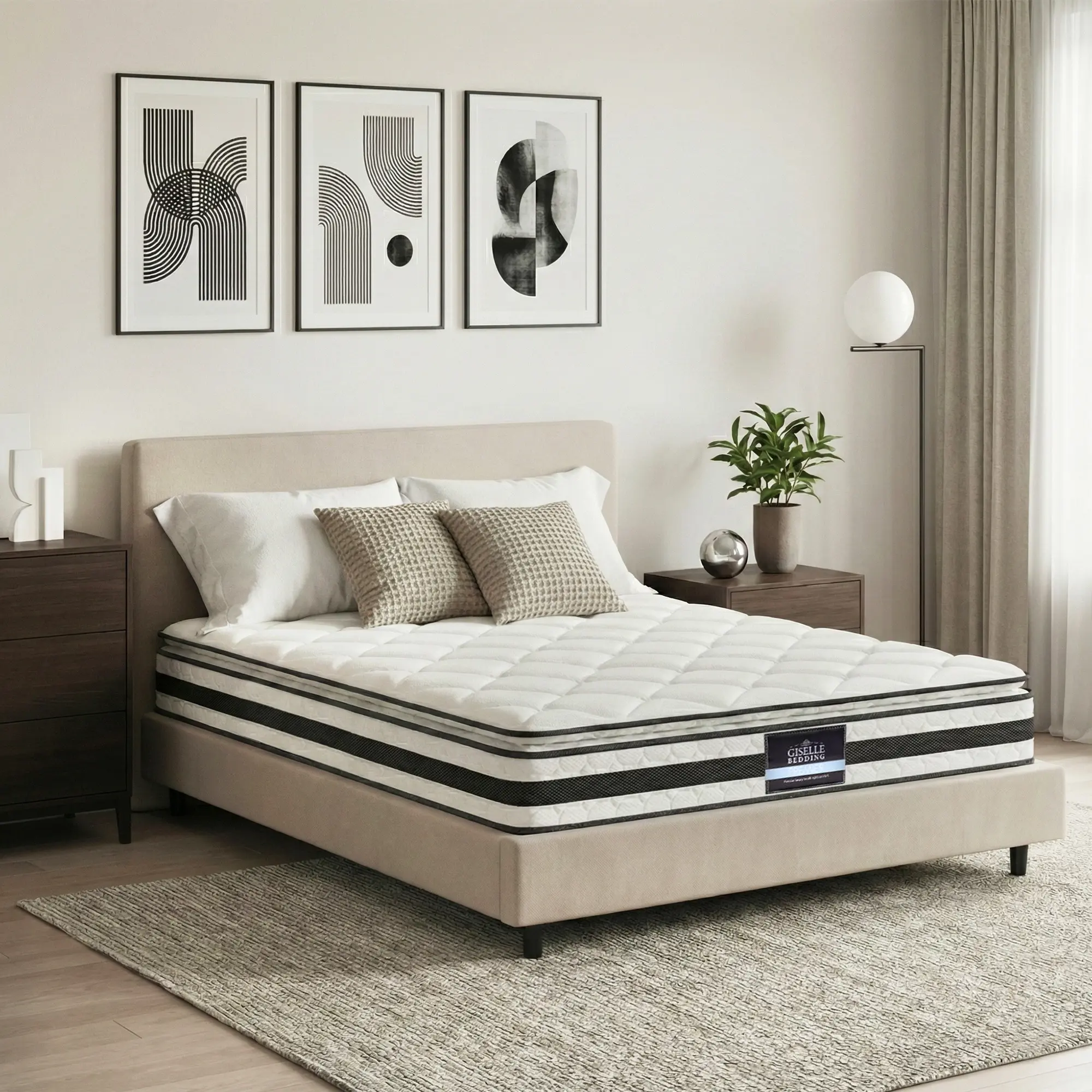 Giselle Bedding 21cm Mattress Pillow Top King - Furniture