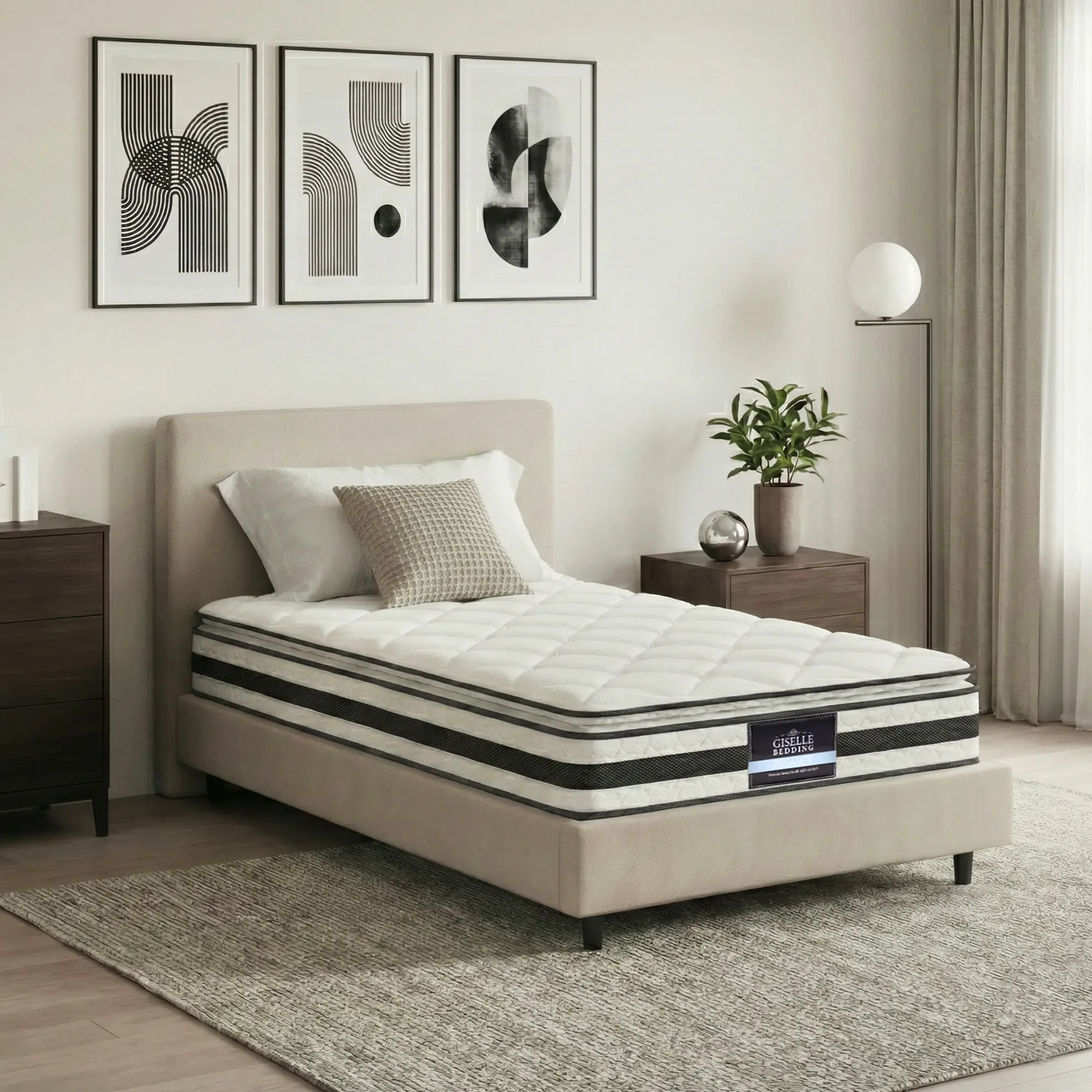 Giselle Bedding 21cm Mattress Pillow Top Single - Ultimate Mattress Sale - Save up to $600