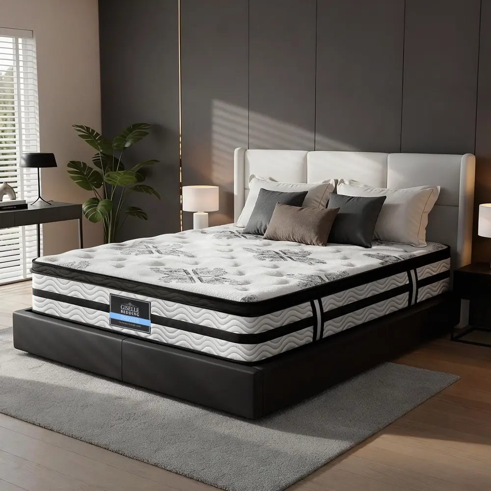Giselle Bedding 34cm Mattress Euro Top Pocket Spring Queen - Ultimate Mattress Sale - Save up to $600