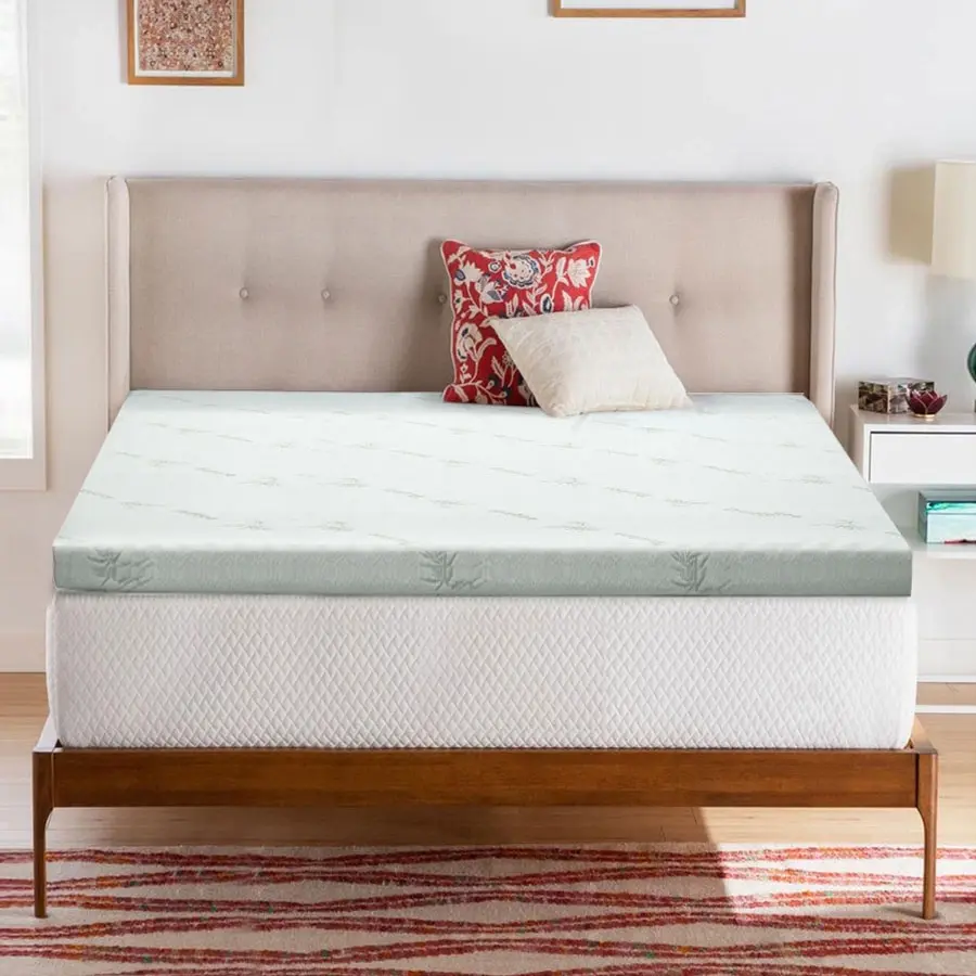 Giselle Bedding Memory Foam Mattress Topper Cool Gel 10cm Queen - Furniture