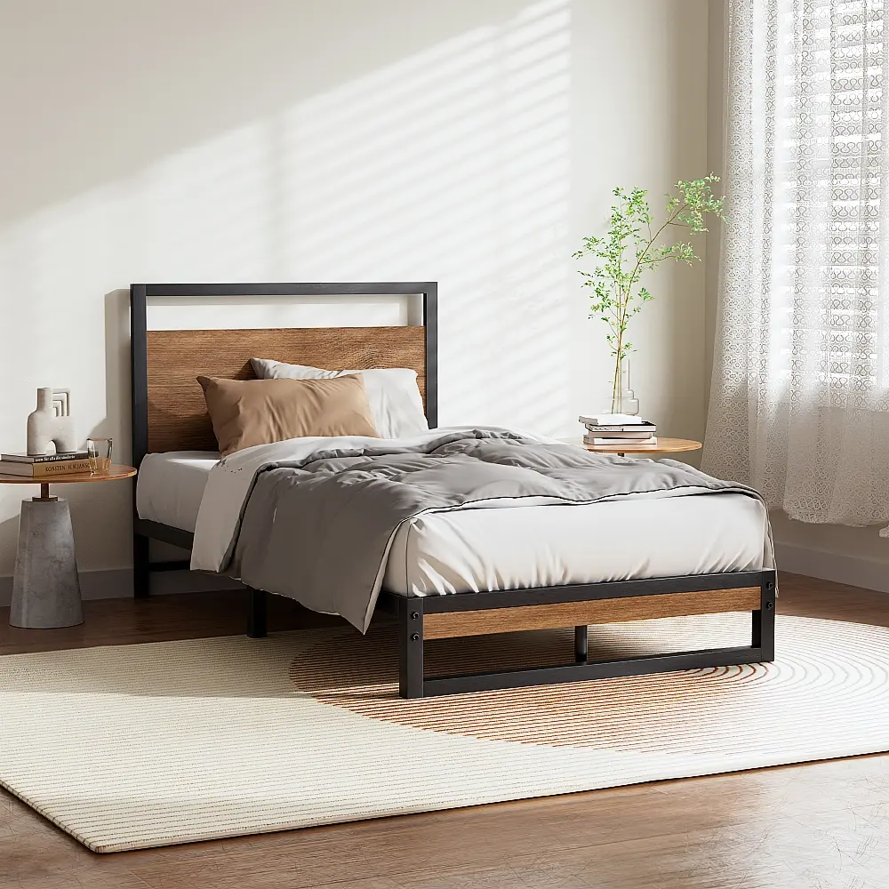 Artiss Bed Frame Single Size Metal Frame DANE - Furniture