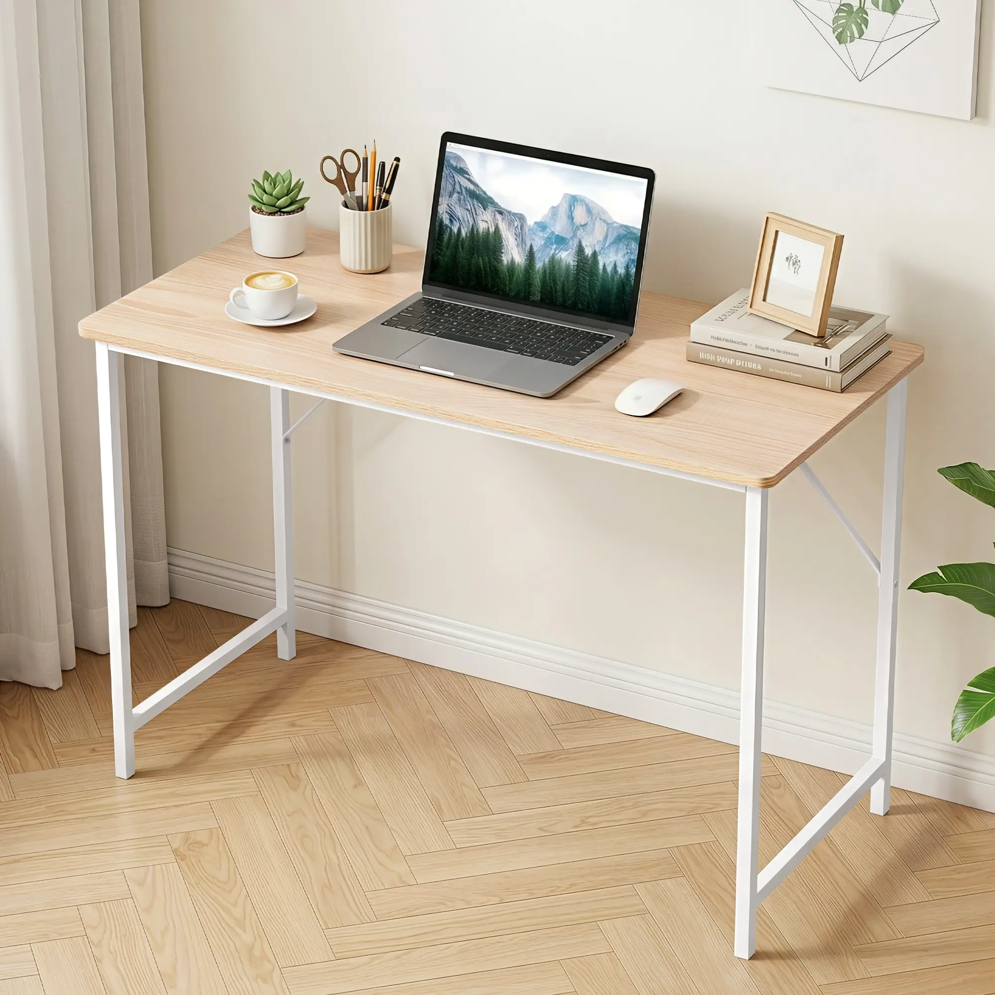 Artiss Computer Desk Oak 100CM - Save up to 70% Off Office Furniture Specials