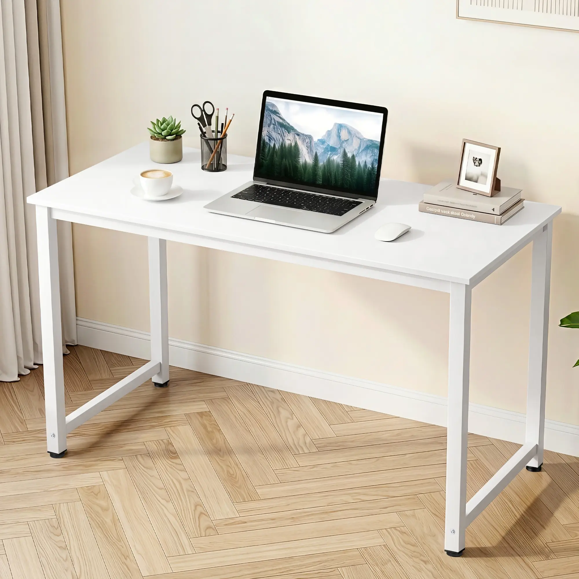 Artiss Computer Desk Home Office Study Table White 120CM - Furniture