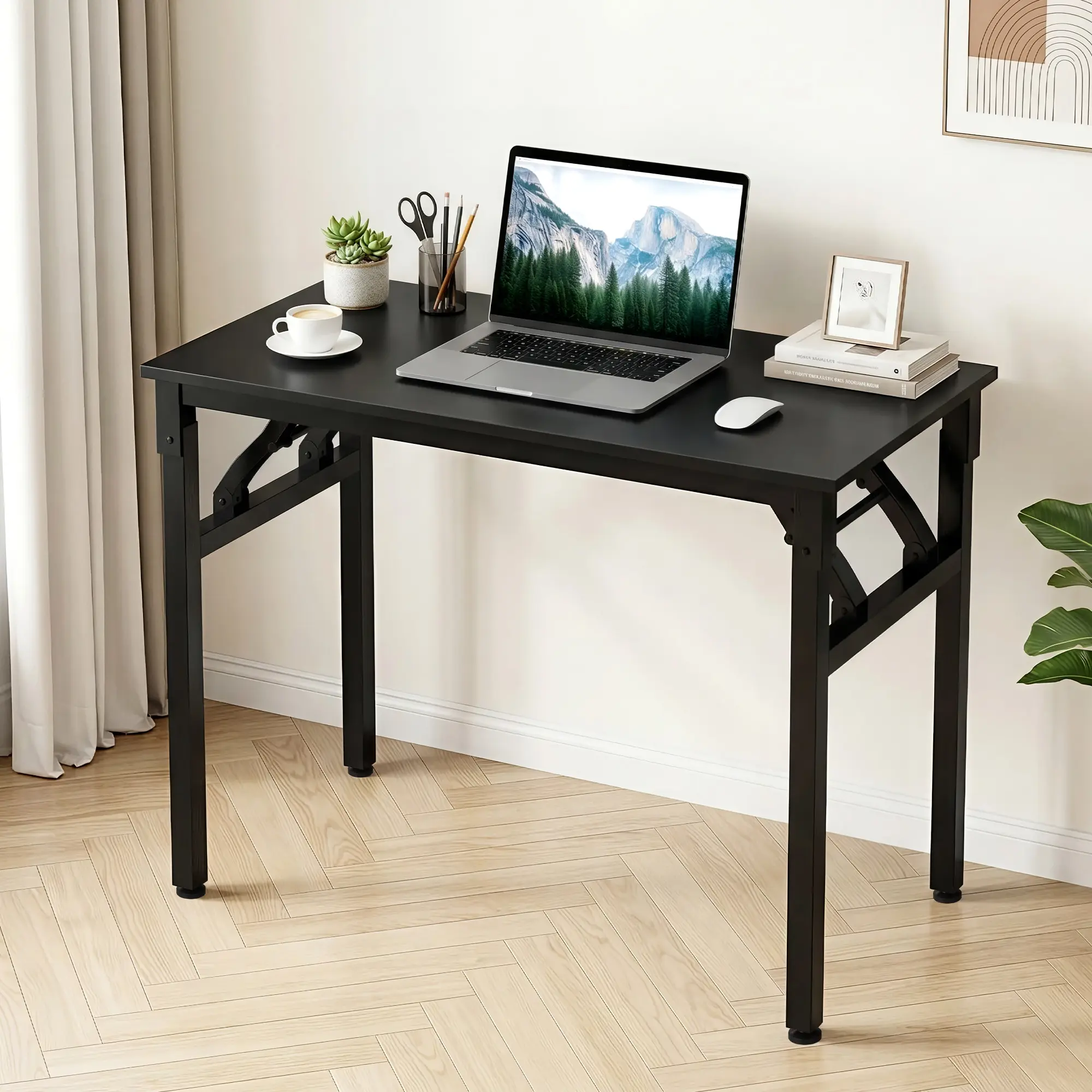 Artiss Computer Desk Foldable Balck 80CM - Furniture