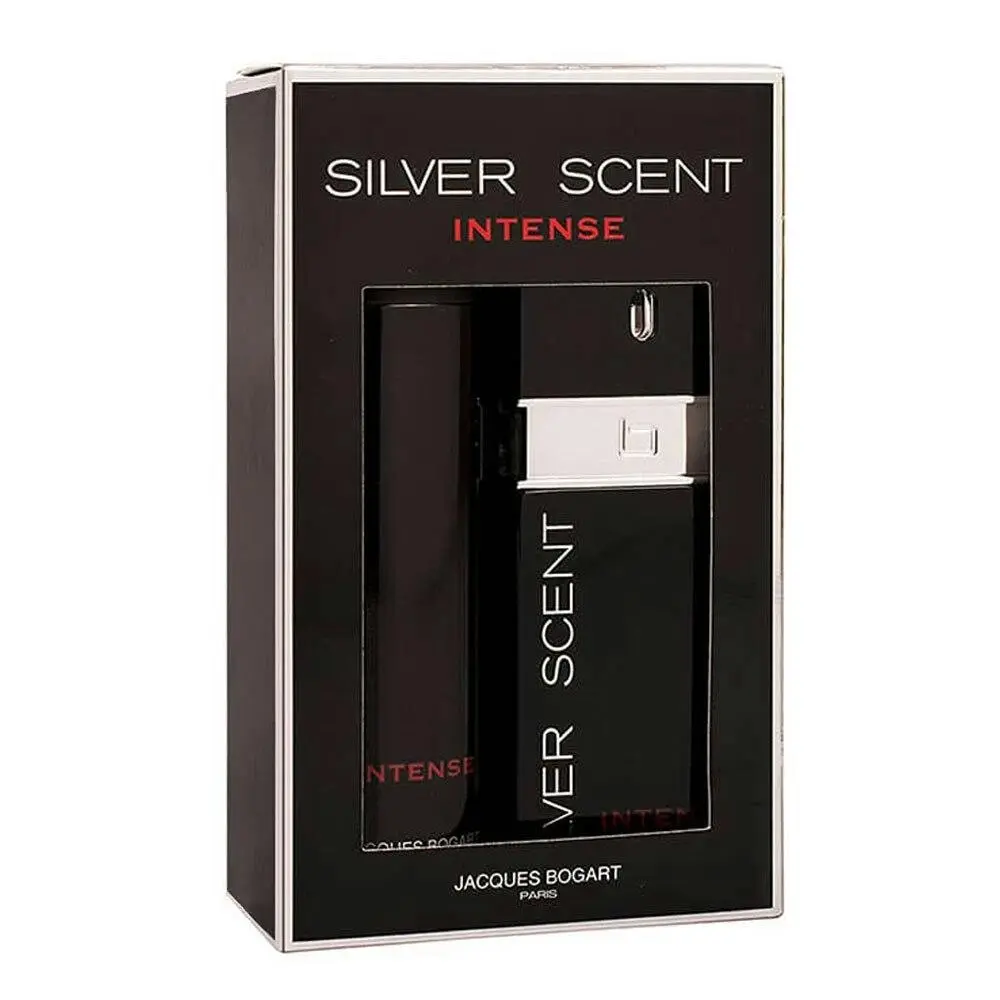 2pc Jacques Bogart Silver Scent Intense 100ml EDT Fragrance/200ml Body Spray Men - Beauty
