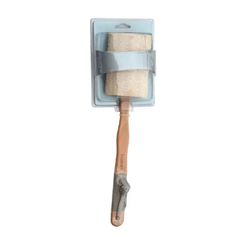 Basicare Dual Loofah Back Brush Detachable Handle 41cm Exfoliating Body Tool - Beauty