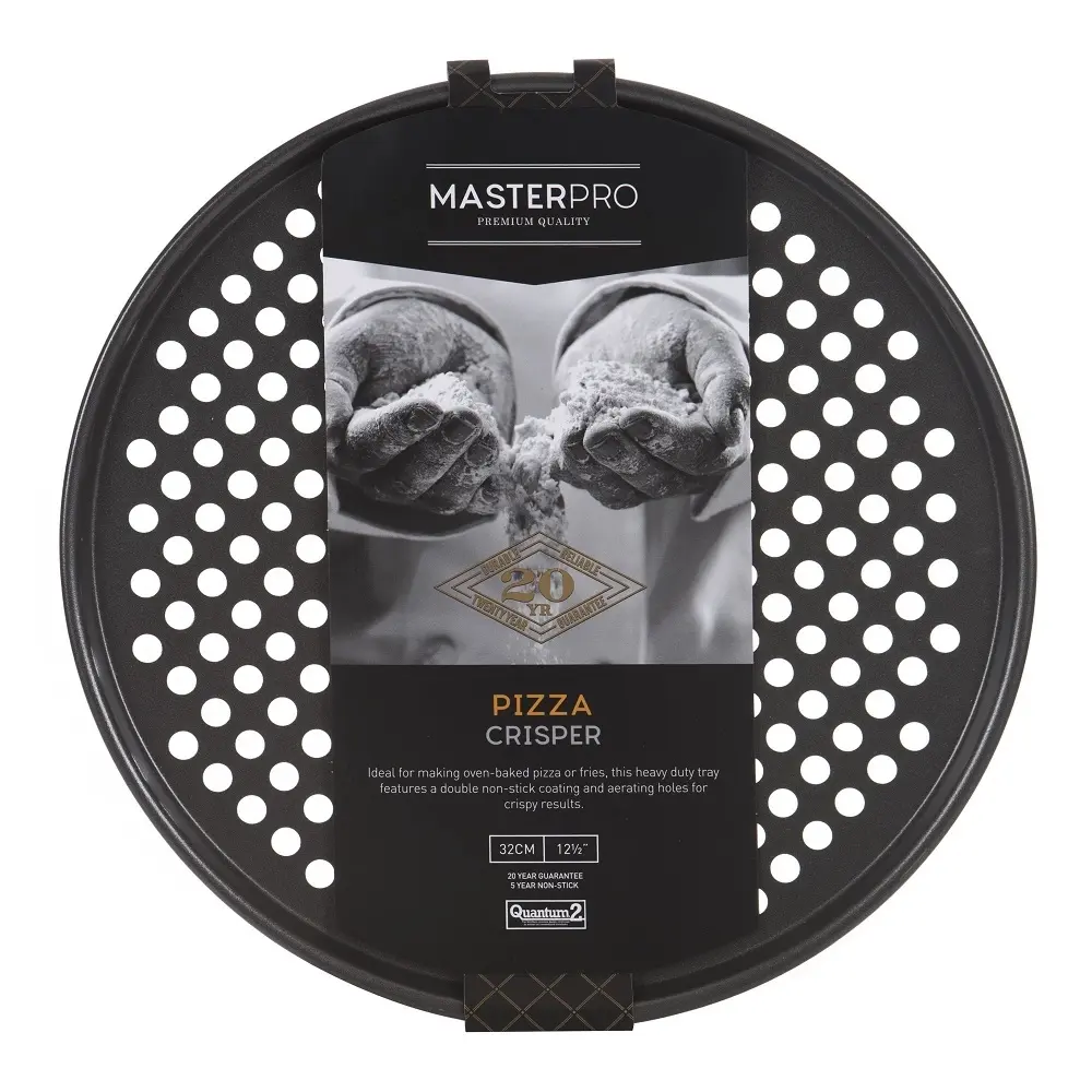 MASTERPRO NON STICK ROUND PIZZA CRISPER TRAY 32cm - Home & Garden