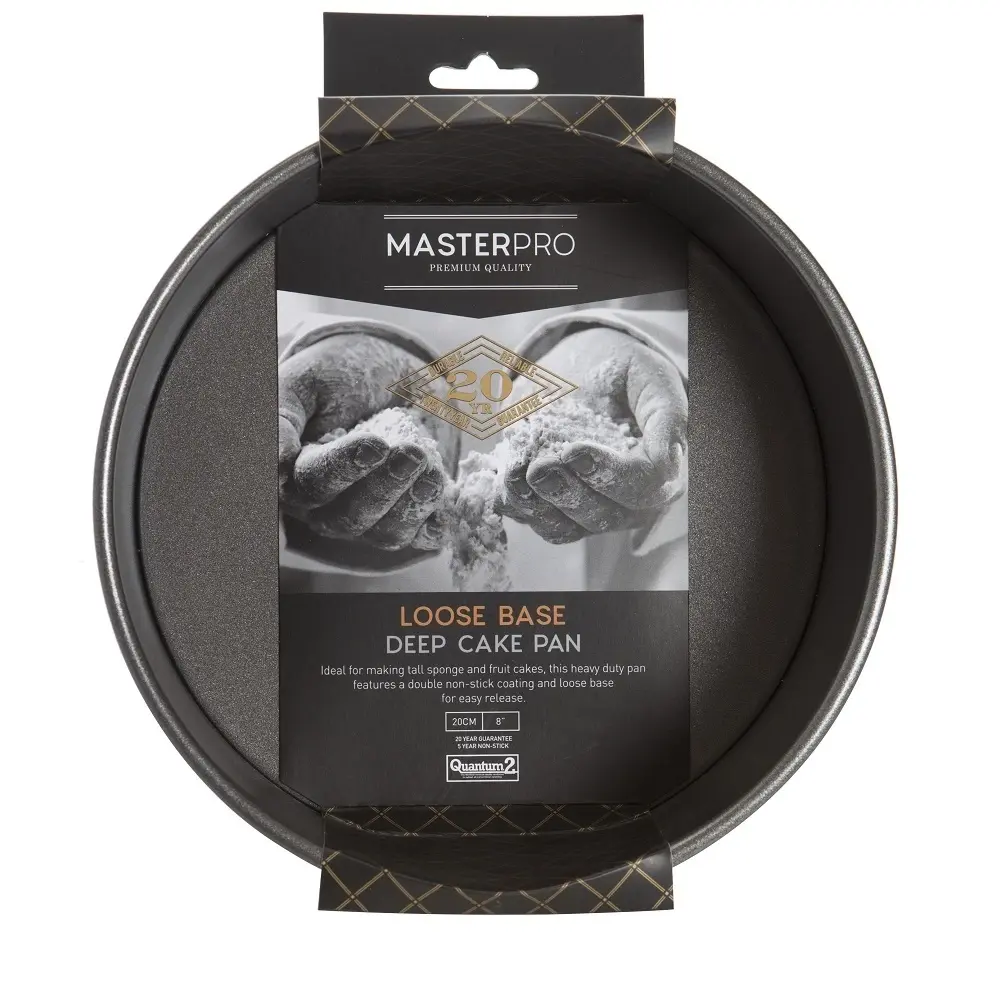 MASTERPRO NON STICK ROUND DEEP CAKE PAN LOOSE BASE 21cm - Home & Garden