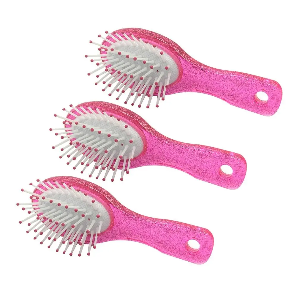 3x My Accessory Kids Portable 12cm Hair Brush/Styling/Detangling Comb Glitter - Beauty