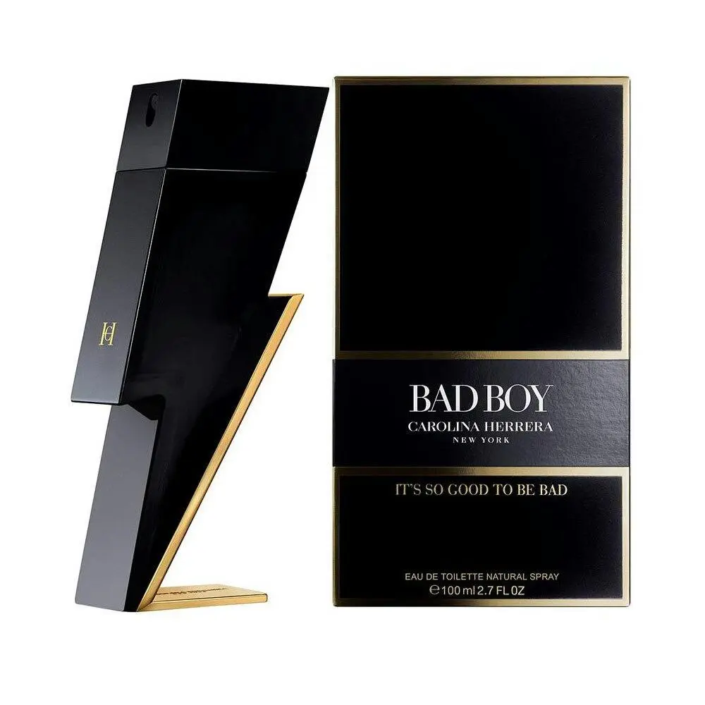 Carolina Herrera Bad Boy 100ml Eau De Toilette Mens EDT Natural Spray/Fragrance - Beauty
