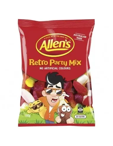 ALLENS Retro Party Mix 190g x 12 - Groceries