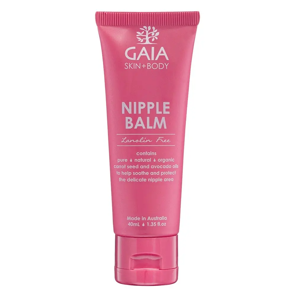Gaia 40ml Natural/Organic Nipple Balm Mothers/Women Beeswax/No Animal Testing - Beauty