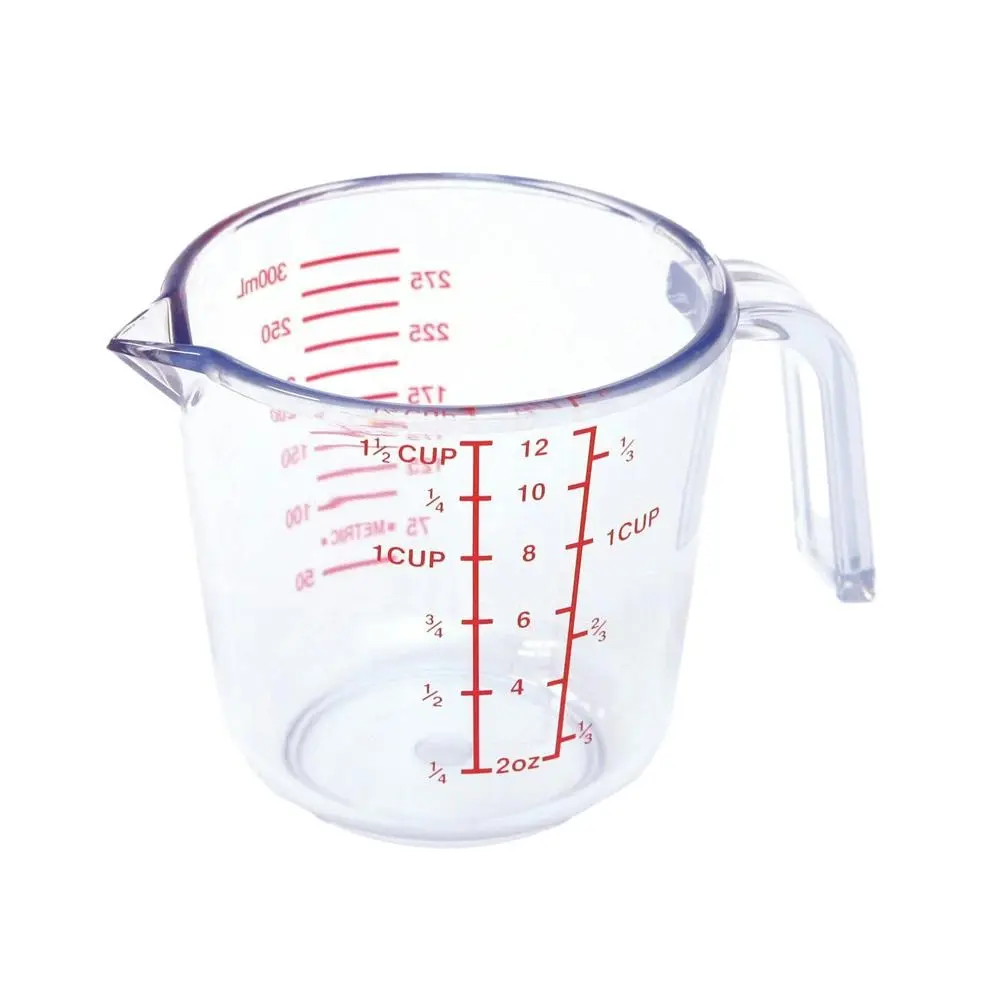 Cuisena 600ml Plastic Measuring Jug Powder/Liquid Baking/Kitchen Utensil Clear - Home & Garden