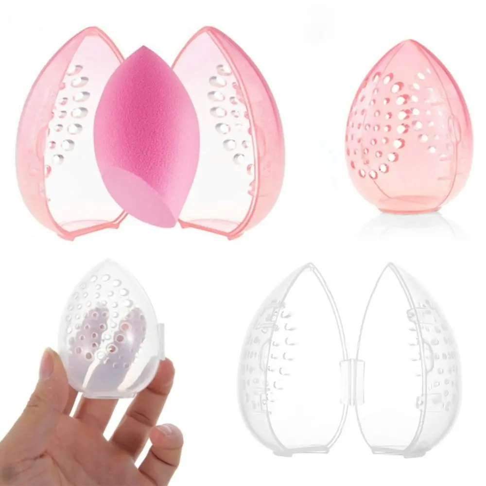 4 Pcs Beauty Cosmetic Sponge Storage Box Makeup Puff Dry Case Organizer - Home & Garden