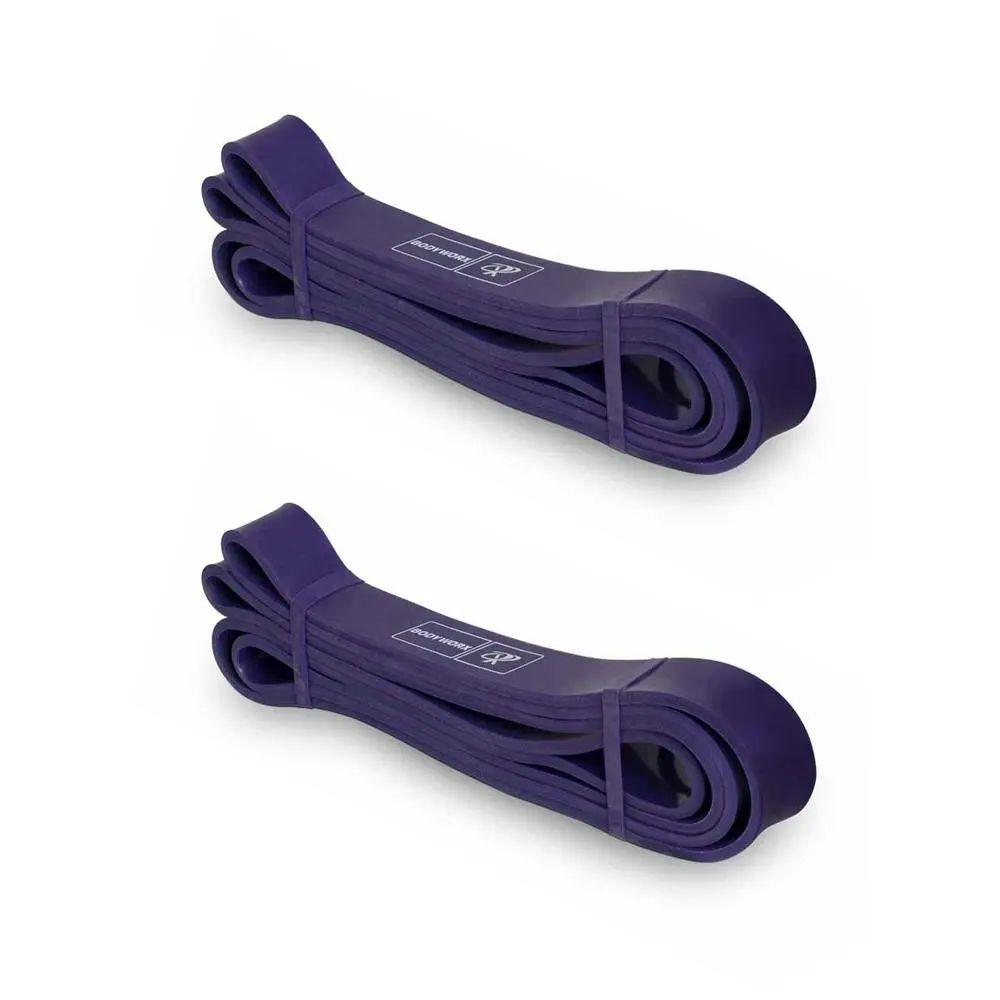 2x bodyworX Strength Band Workout/Gym Fitness Elastic Extra Light 30mm Purple - Sports & Outdoor