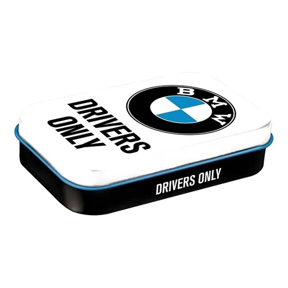 Nostalgic Art 10cm Mint Tin Box XL BMW Drivers Only Fresh Breath Hard Candy - Groceries