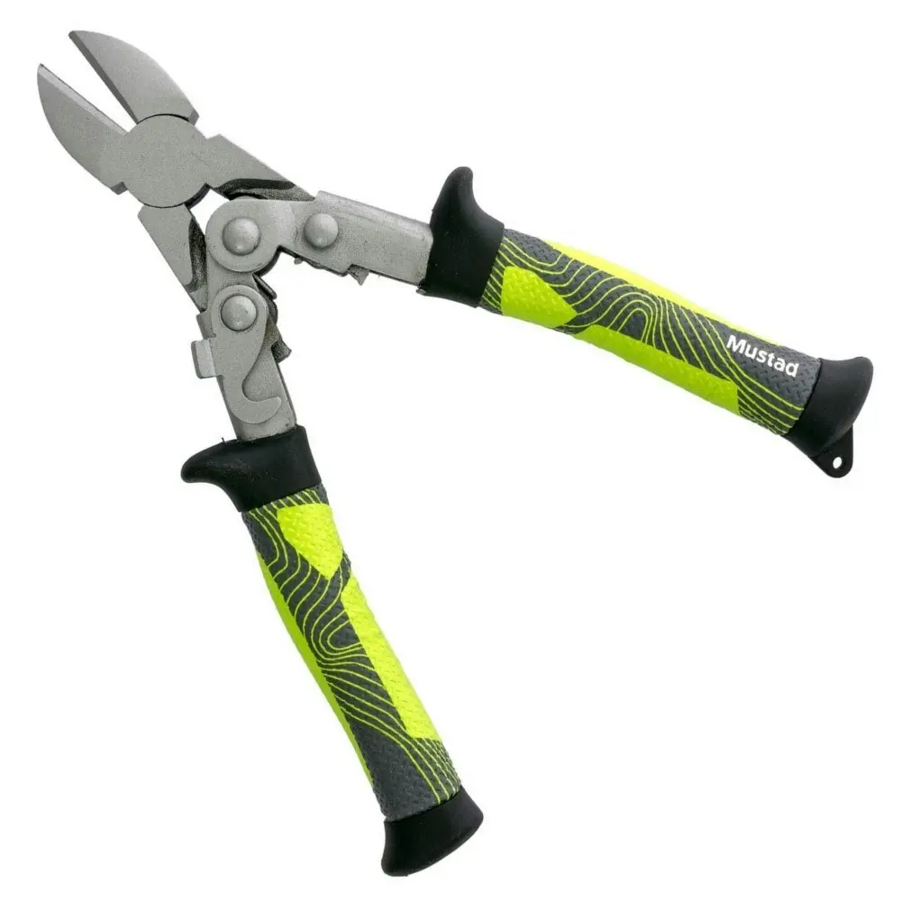 Mustad 8 Inch Stainless Steel Leverage Side Cutter Fishing Pliers - Sports & Outdoor