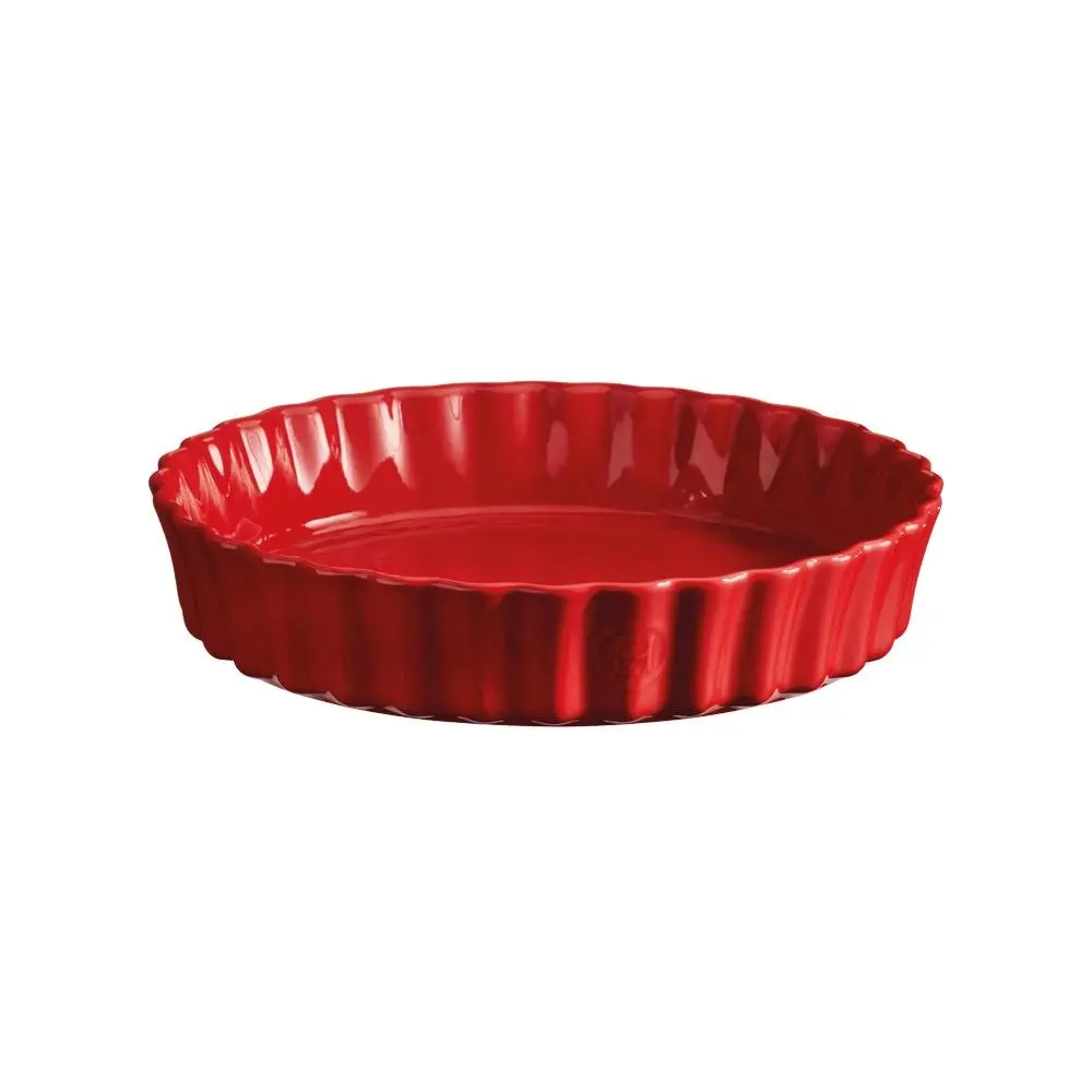 Emile Henry 29cm Ceramic Deep Tart Dish Kitchen Baking Container Pan Burgundy - Home & Garden